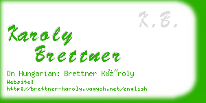 karoly brettner business card